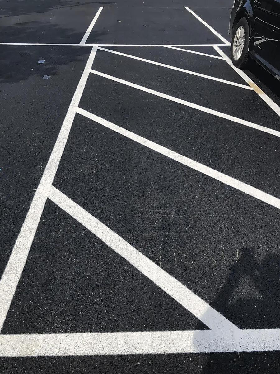 Fresh angled parking bays and an access aisle