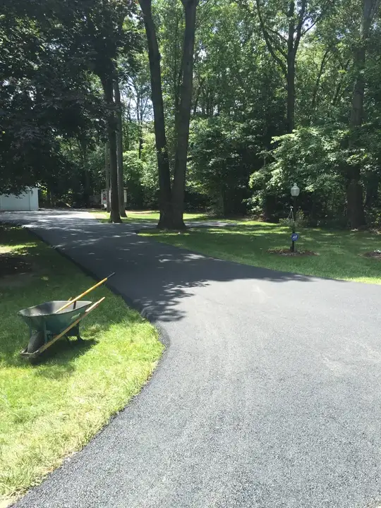 Driveway Paving Curved Drive Under Mature Trees Federalsburg Md