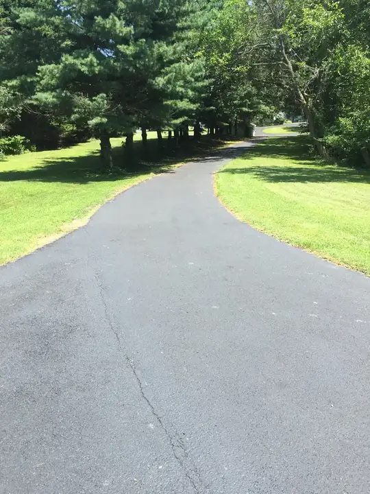 Driveway Paving Sweeping Curve Through Front Lawn Federalsburg Md
