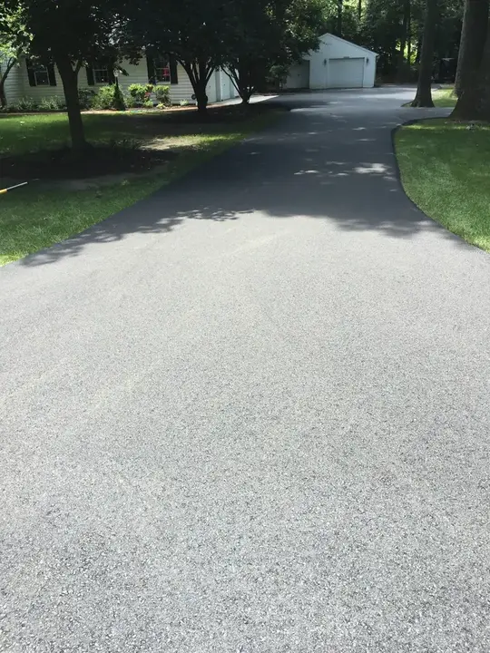 Driveway Paving Wide Asphalt Drive To Detached Garage Federalsburg Md