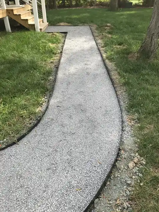 Stone Base Prep Curved Base Shaped For A Walkway Federalsburg Md