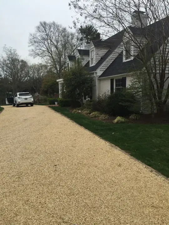Tar And Chip Tan Stone Drive Along The House Federalsburg Md